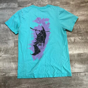 WELCOME SKATEBOARDS Batty Skate T-Shirt - Teal Size Small